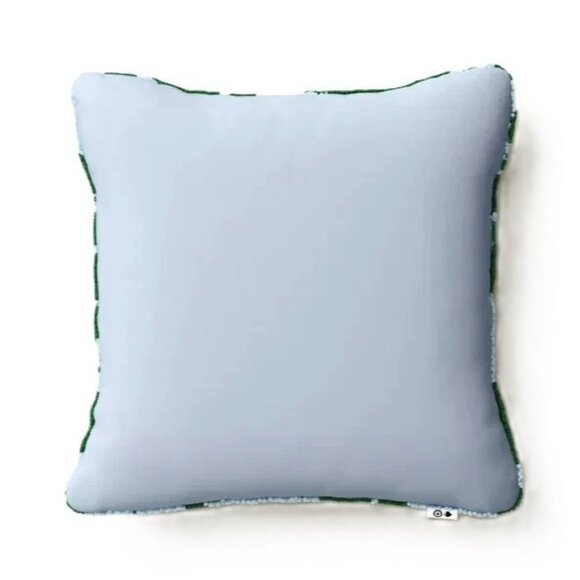 Kate Spade Green & Light Blue Rose Design 12" x 12" Beaded Accent Throw Pillow - Picture 3 of 7